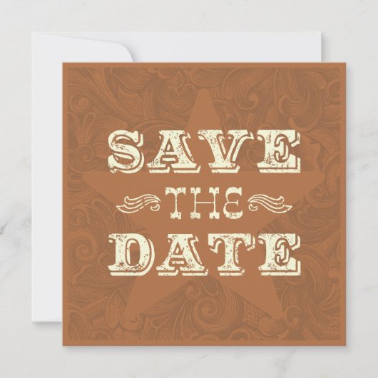 Wester sparen de Datum (twee kanten) Donkerbruin Save The Date (Voorkant)