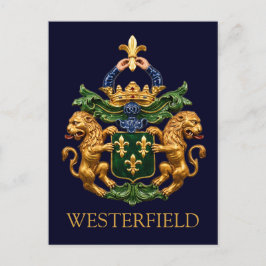 Westerfield Nederlands Familiewapen. Briefkaart