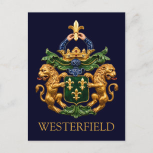 Westerfield Nederlands Familiewapen. Briefkaart