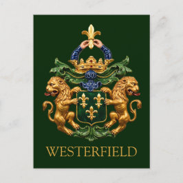 Westerfield Nederlands Familiewapen. Briefkaart
