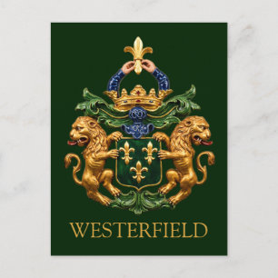 Westerfield Nederlands Familiewapen. Briefkaart
