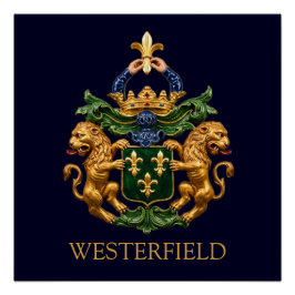 Westerfield Nederlands Familiewapen. Perfect Poster