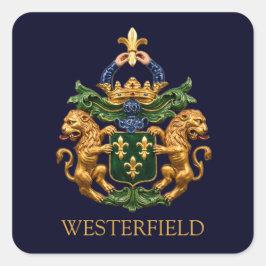 Westerfield Nederlands Familiewapen. Vierkante Sticker
