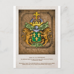 Westerfield Nederlandse gezinscolat van wapens. Briefkaart