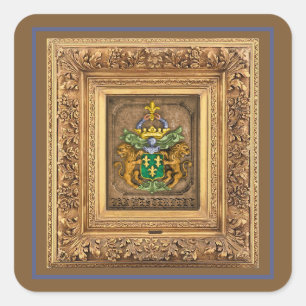 Westerfield Nederlandse gezinscolat van wapens. Vierkante Sticker