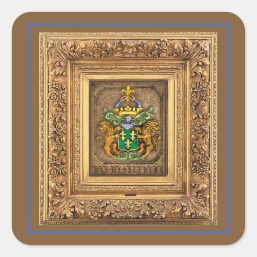 Westerfield Nederlandse gezinscolat van wapens. Vierkante Sticker (Voorkant)