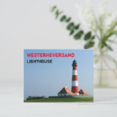 Westerhever Lighthouse, Wadden Zee, Duitsland Briefkaart (Staand voorkant)