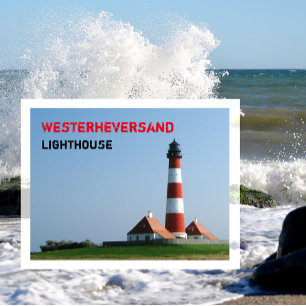 Westerhever Lighthouse, Wadden Zee, Duitsland Briefkaart