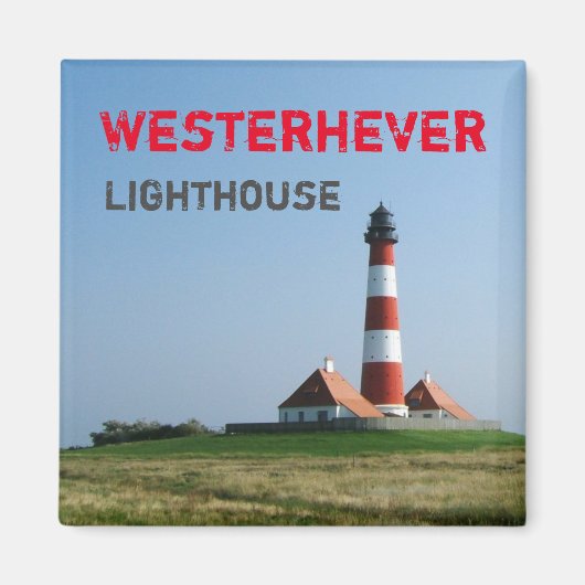 Westerhever Lighthouse, Wadden Zee, Duitsland Magneet (Voorkant)