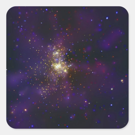 Westerlund 2, een jonge ster cluster vierkante sticker (Voorkant)