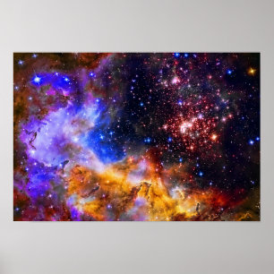 Westerlund 2 in Carina Constellation Space Afbeeld Poster