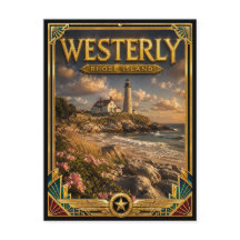 Westerly Rhode Island Vintage Art Deco Gouden Tijd