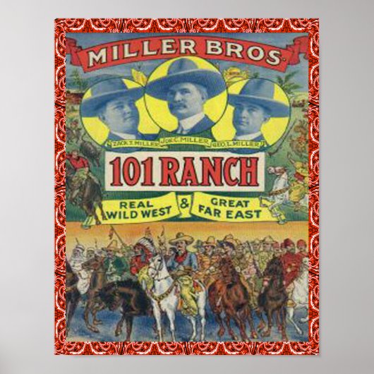 Western 101 Ranch Vintage Poster (Voorkant)