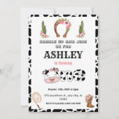 Western 1e rodeo van babymeisje kaart (Voorkant)