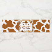 Western 1e Rodeo Verjaardagsfeest Waterfles Etiket (Enkel label)