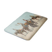 Western 4 cowboys op Bucking Horses Badmat (Gekanteld)