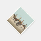  Western 4 cowboys op Bucking Horses Servet (Hoek)