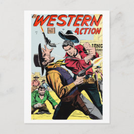 Western Actie Comic Hoesje Briefkaart