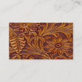 Western afdrukken van bruin en zwart vlies visitekaartje (Voorkant)