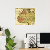 Western AfrikaPanoramische kaartWest-Afrika 2 Poster (Thuiskantoor)