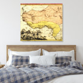 Western AfrikaPanoramische kaartWest-Afrika 3 Canvas Afdruk (Insitu (Slaapkamer))