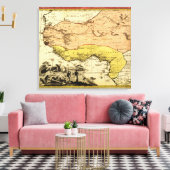 Western AfrikaPanoramische kaartWest-Afrika 3 Canvas Afdruk (Insitu (Woonkamer))