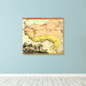 Western AfrikaPanoramische kaartWest-Afrika 3 Canvas Afdruk (Insitu (Houten vloer))