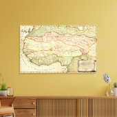 Western AfrikaPanoramische KaartWest-Afrika Canvas Afdruk (Insitu (Woonkamer))