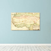 Western AfrikaPanoramische KaartWest-Afrika Canvas Afdruk (Insitu (Houten vloer))
