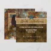 Western  Afstudeerder fotokaart Damask Horse Rusty Kaart (Voorkant / Achterkant)