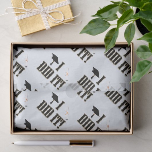 Western Afstudeerder Pet en Diploma Afstuderen Tissuepapier (Geschenk)