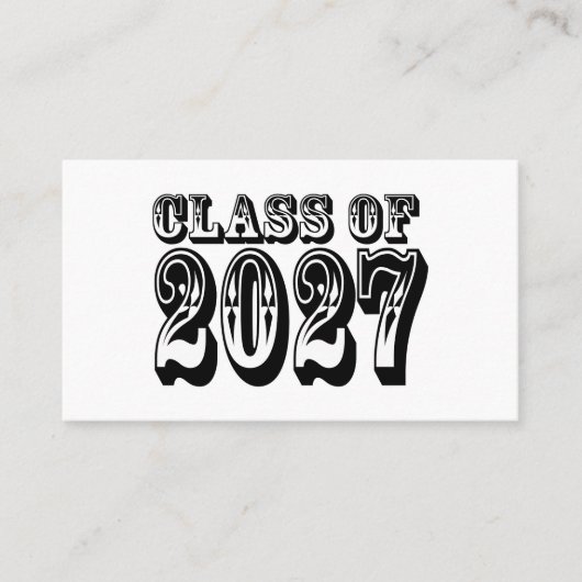 Western Afstudeerklas van 2027 Visitekaartje (Voorkant)