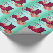 Western Afstuderen Rodeo Cowboy Boots Pet Persoonl Cadeaupapier (Hoek)