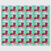 Western Afstuderen Rodeo Cowboy Boots Pet Persoonl Cadeaupapier (Vlak)