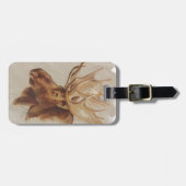 Western Amerikaans dieronderzoek | Moose Portret Bagagelabel (Voorkant horizontaal)