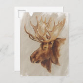 Western Amerikaans dieronderzoek | Moose Portret Briefkaart (Voorkant / Achterkant)