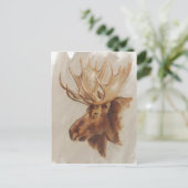 Western Amerikaans dieronderzoek | Moose Portret Briefkaart (Staand voorkant)