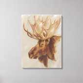 Western Amerikaans dieronderzoek | Moose Portret Canvas Afdruk (Voorkant)