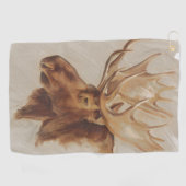 Western Amerikaans dieronderzoek | Moose Portret Golfhanddoek (Horizontaal)