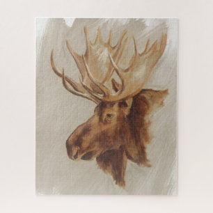 Western Amerikaans dieronderzoek   Moose Portret Legpuzzel