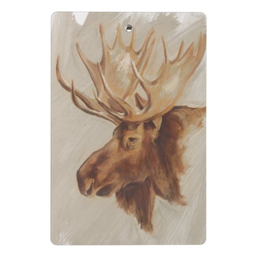 Western Amerikaans dieronderzoek | Moose Portret Mini Klembord (Achterkant)
