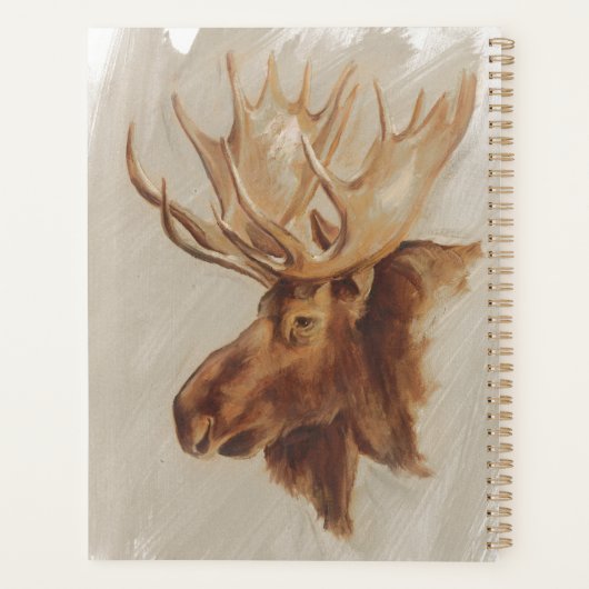 Western Amerikaans dieronderzoek | Moose Portret Planner (Achterkant)