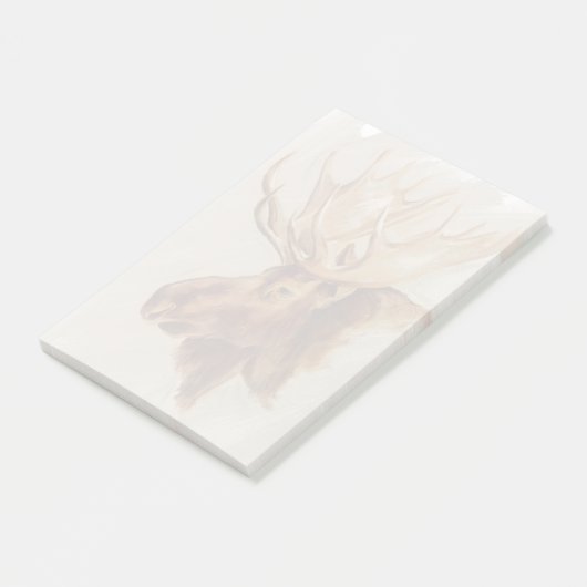 Western Amerikaans dieronderzoek | Moose Portret Post-it® Notes (Schuin)