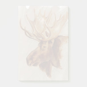 Western Amerikaans dieronderzoek Moose Portret Post-it® Notes
