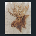 Western Amerikaans dieronderzoek | Moose Portret Puzzel<br><div class="desc">Geniet van dit nieuwe creatieve geometrische ontwerp op een product of een behendig stuk om de wereld om je heen te verbeteren en te vergroten. Artiest: Ethan Harper</div>