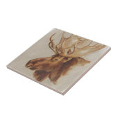 Western Amerikaans dieronderzoek | Moose Portret Tegeltje (Zijkant)
