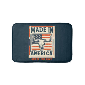 Western Amerikaans Land Koe Schedel 4 juli Badmat