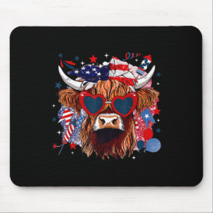Western-Amerikaanse Koe Happy 4th of July Koe Love Muismat