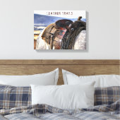 Western Art Horse Saddle Canvas Print (Insitu (Slaapkamer))
