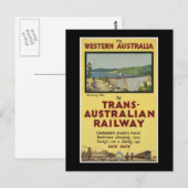 Western Australië door Trans-Australische spoorweg Briefkaart (Voorkant / Achterkant)